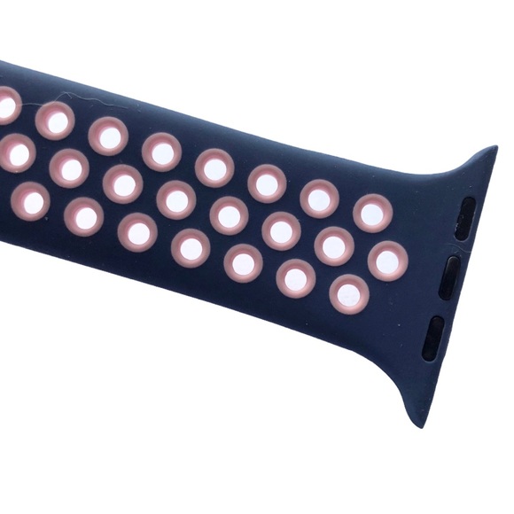 5/$20 NEW Blue Pink Silicone Sport Band Apple Watch 44/45/49 mm M/L Holes - Picture 3 of 8
